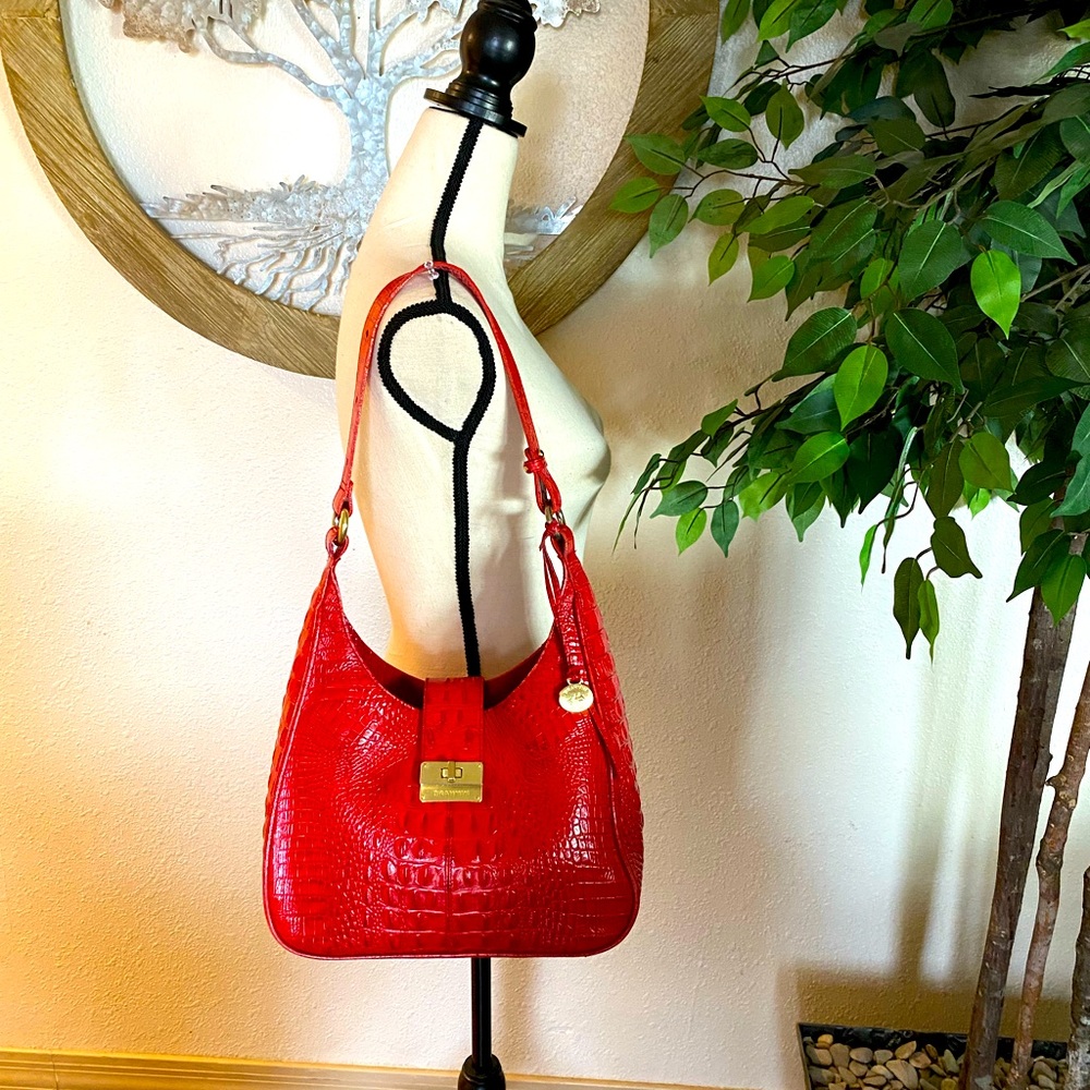 Brahmin red shoulder bag